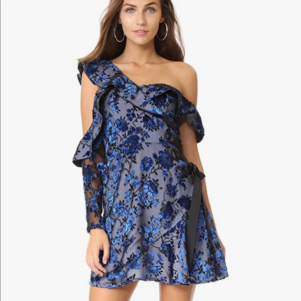 Self-portrait Eyelet Lace Mini Dress ( with flaws)